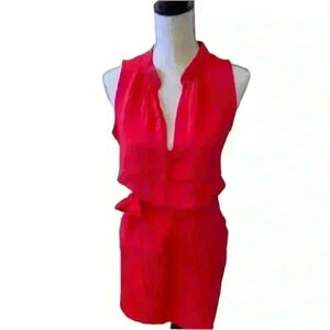 Red Hot and Sassy Silk Dress - Viereck ❤️